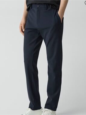 THEORY Mens Zaine Slim Straight Stretch Pants Precision Ponte Navy 31x28 $225